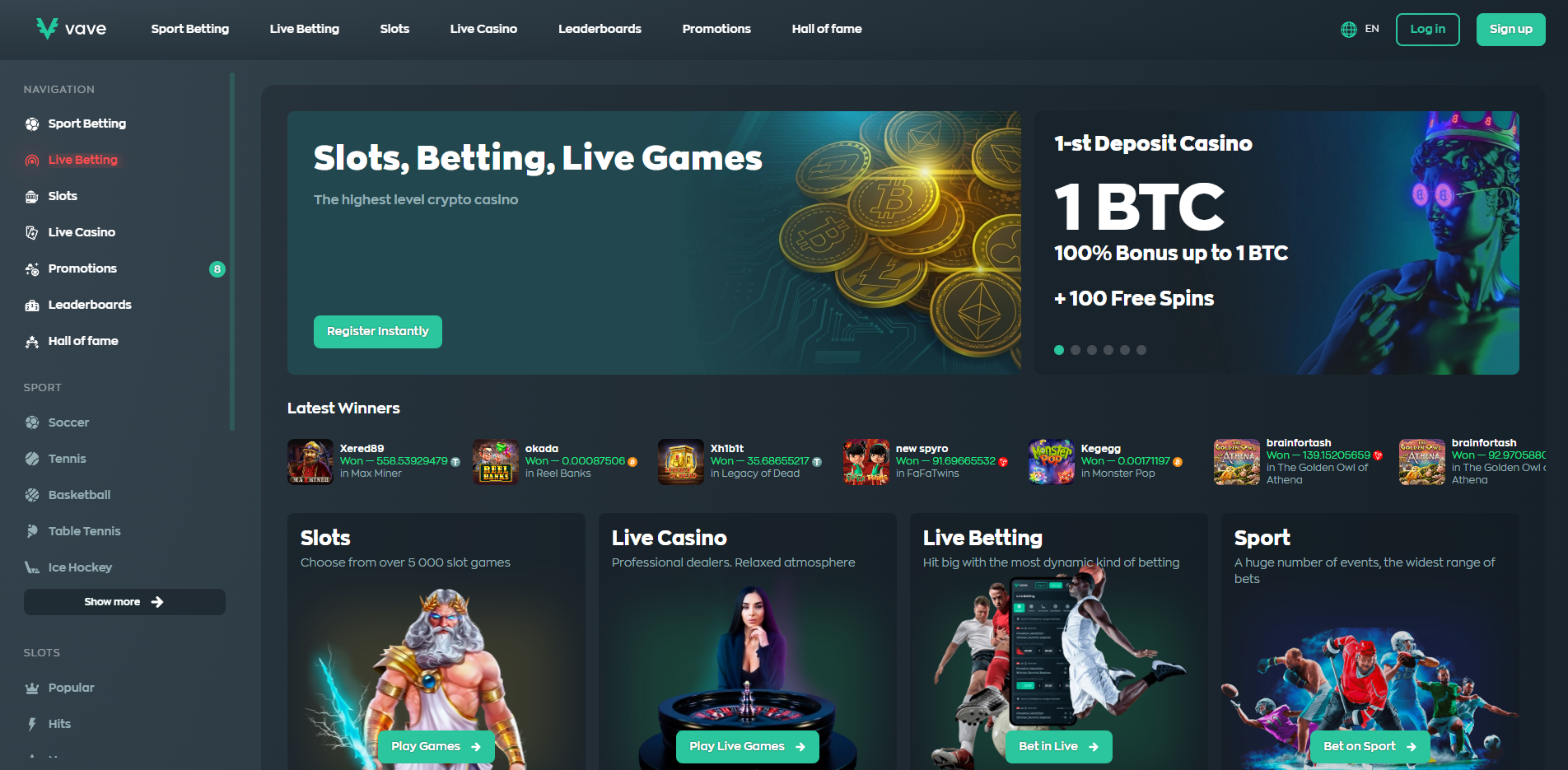 Vave Casino preview