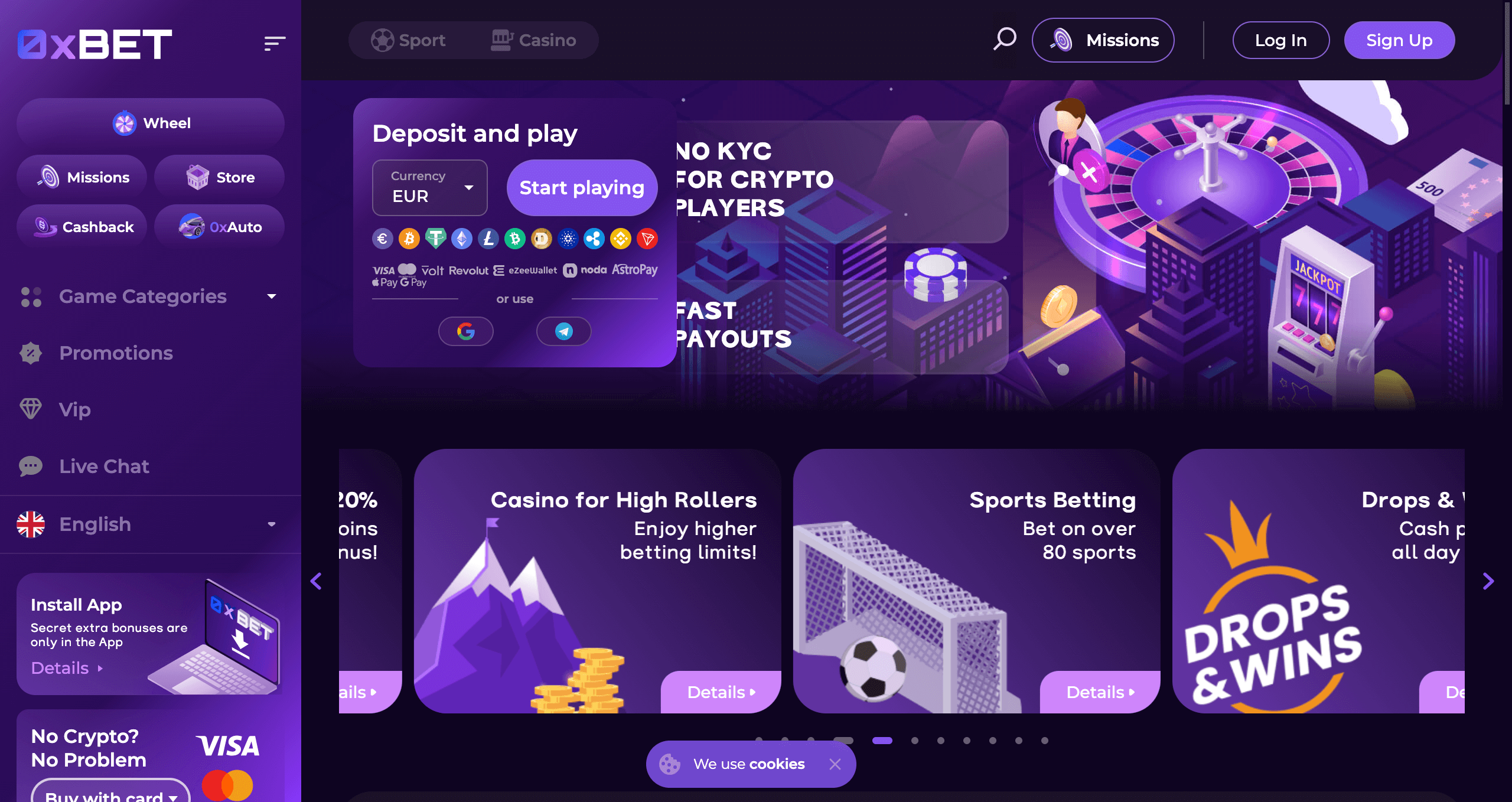 0xbet Casino preview